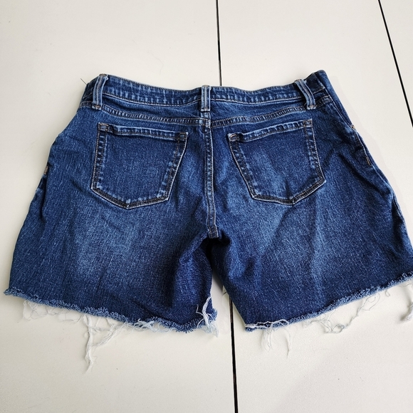 ISABEL Women's MATERNITY Denim Cut Off Jean Shorts Side Stretch Boyfriend Sz 2 - Picture 10 of 10